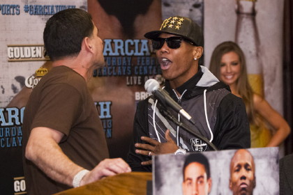 Angel Garcia argues with Zab Judah