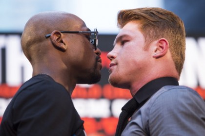 Mayweather and Canelo face off