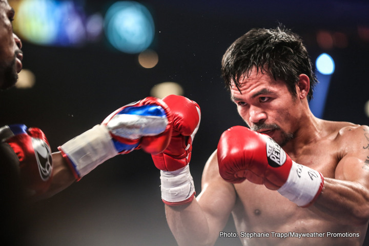 Amir Khan, Manny Pacquiao boxing photo
