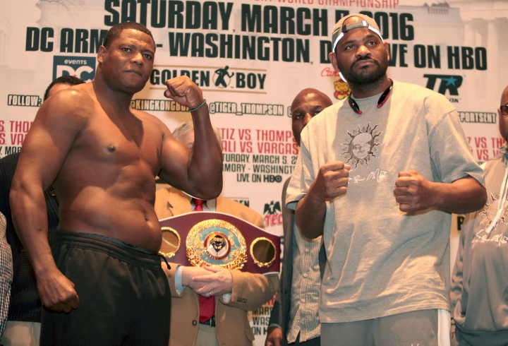 Image: Weigh-in results: Ortiz-Thompson & Ali-Vargas