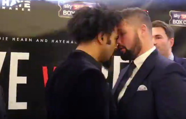 Image: Haye-Bellew receive warning from BBBofC