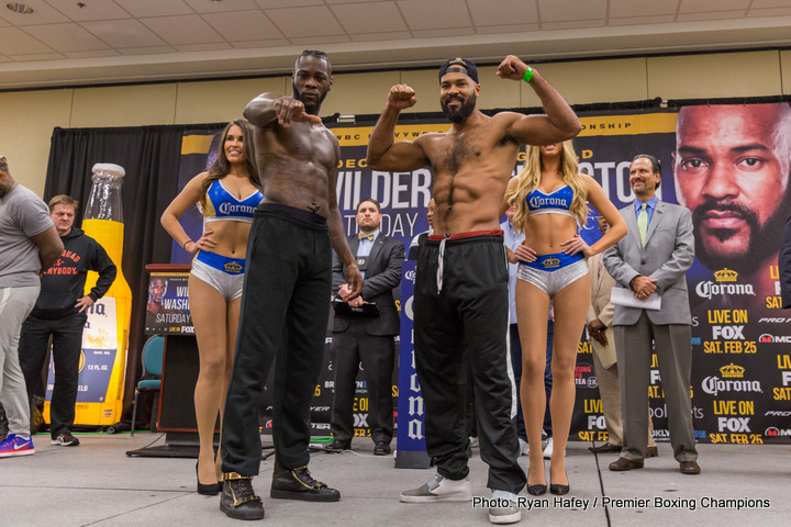 Image: Deontay Wilder vs. Gerald Washington - Official Weights