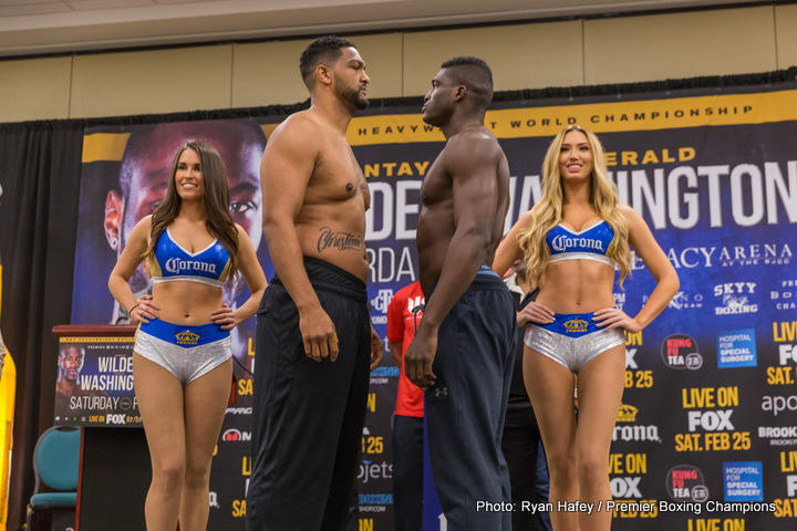 Image: Deontay Wilder vs. Gerald Washington - Official Weights