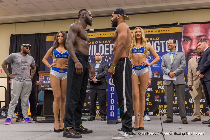 Wilder vs. Washington boxing photo