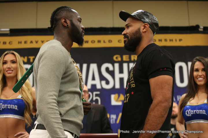 Wilder vs. Washington boxing photo