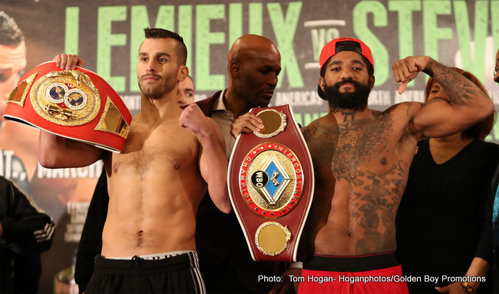 Image: David Lemieux vs. Curtis Stevens – Official weights