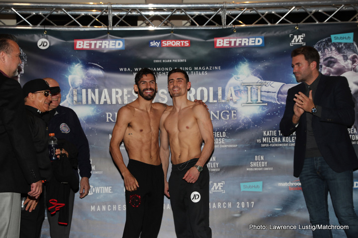 Image: Jorge Linares vs. Anthony Crolla II - Official weights