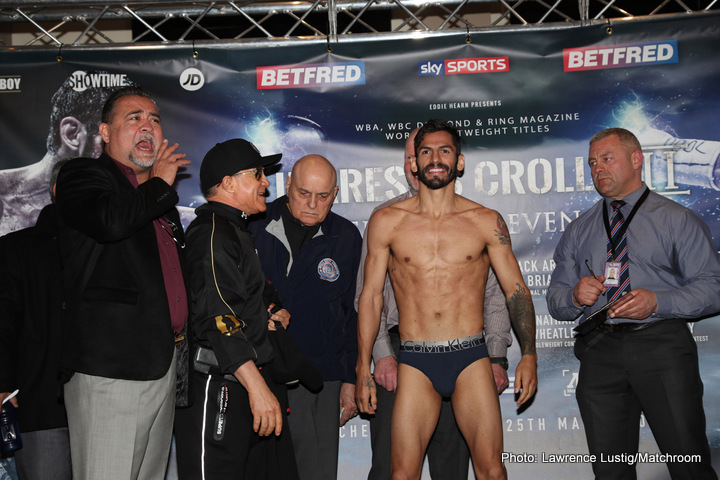 Image: Jorge Linares vs. Anthony Crolla II - Official weights