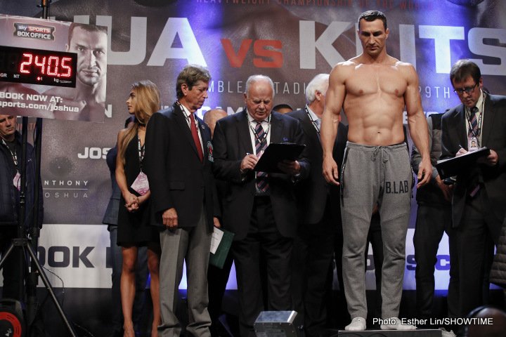 Image: Anthony Joshua Vs. Wladimir Klitschko Final Weights, Quotes & Photos