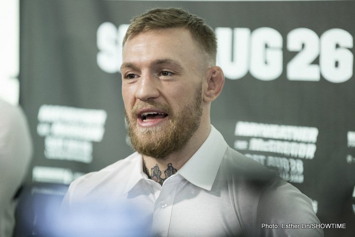 Image: McGregor: Malignaggi was badly concussed and whipped