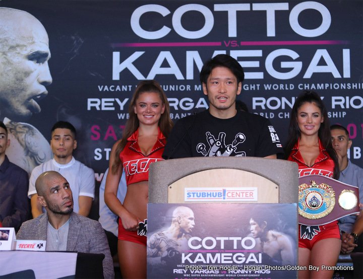 Image: Miguel Cotto looks to win WBO title against Kamegai on Sat.