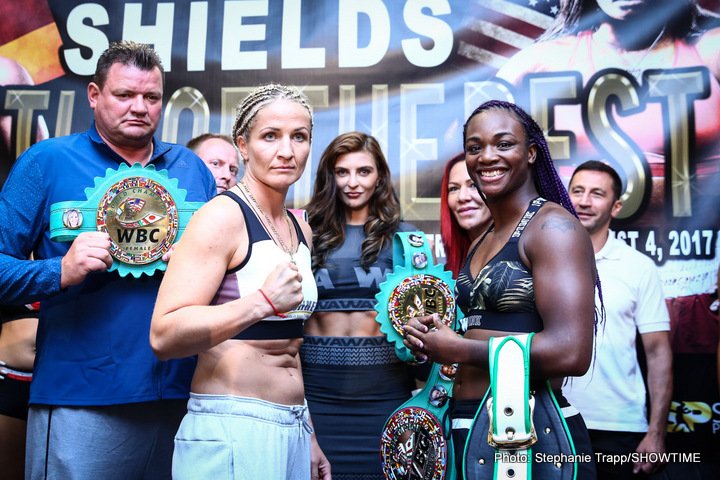 Image: Nikki Adler vs. Claressa Shields final weights, quotes