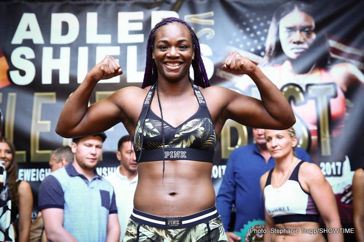 Image: Nikki Adler vs. Claressa Shields final weights, quotes