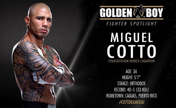 Image: Miguel Cotto fights Yoshihiro Kamegai for WBO 154lb title