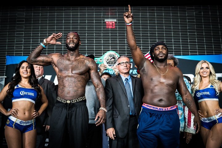 Image: Deontay Wilder vs. Bermane Stiverne - Official weights