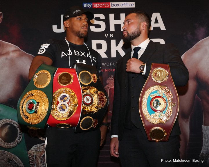 Image: Joshua being secretive about his weight for Parker fight