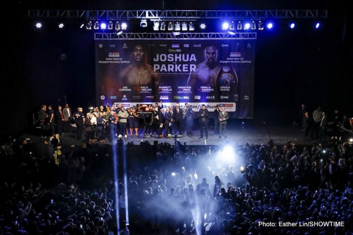 Image: Photos: Anthony Joshua and Joseph Parker official weigh-in
