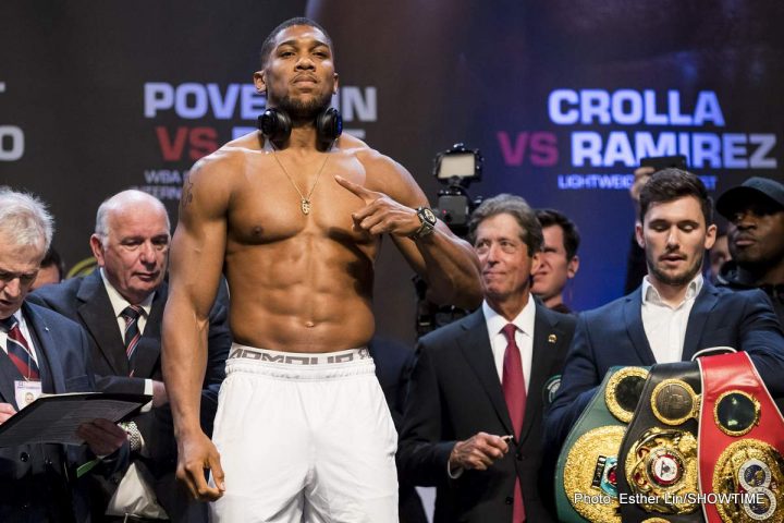 Image: Joshua expects to be faster, sharper against Parker