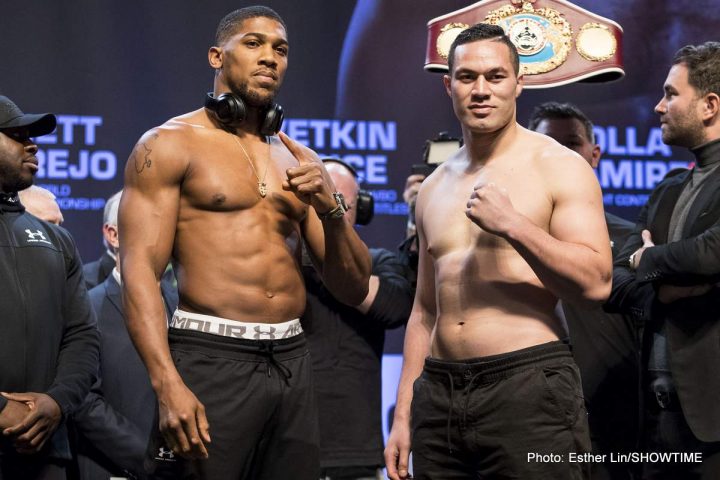 Image: Photos: Anthony Joshua and Joseph Parker official weigh-in