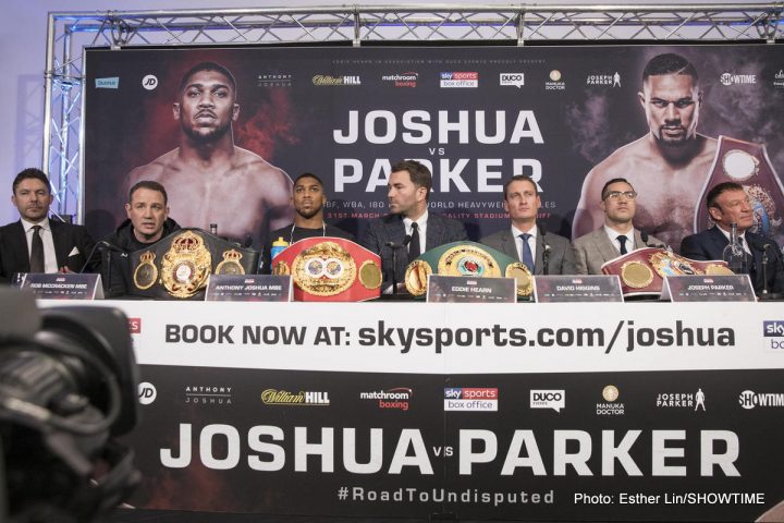 Image: Joseph Parker vows to take Joshua's belts back to New Zealand