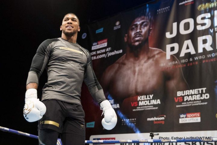 Image: Joshua: “I hope Joseph Parker falls into my booby traps”