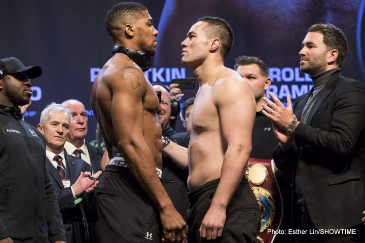 Image: Photos: Anthony Joshua and Joseph Parker official weigh-in