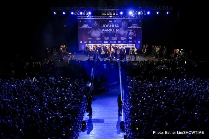 Image: Photos: Anthony Joshua and Joseph Parker official weigh-in