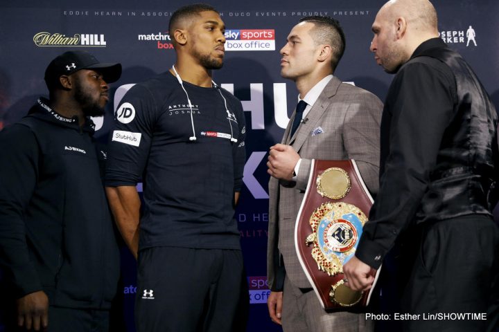 Image: Joseph Parker vows to take Joshua's belts back to New Zealand