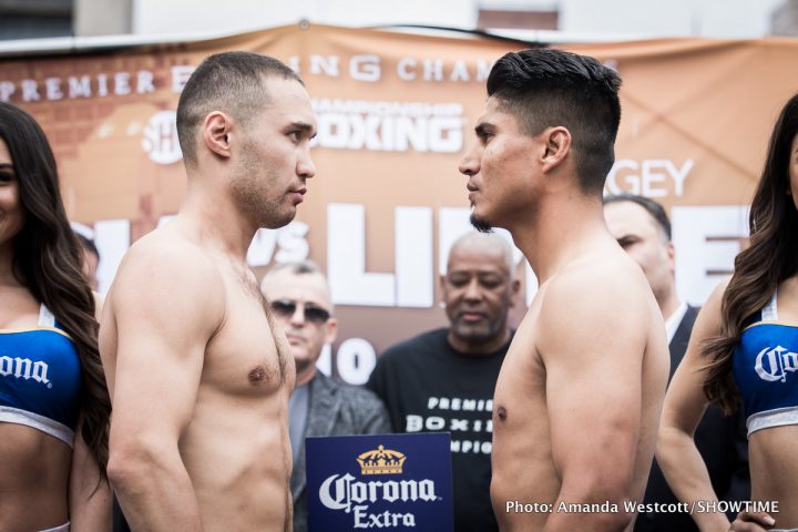 Image: Mikey Garcia vs. Sergey Lipinets – Official weights