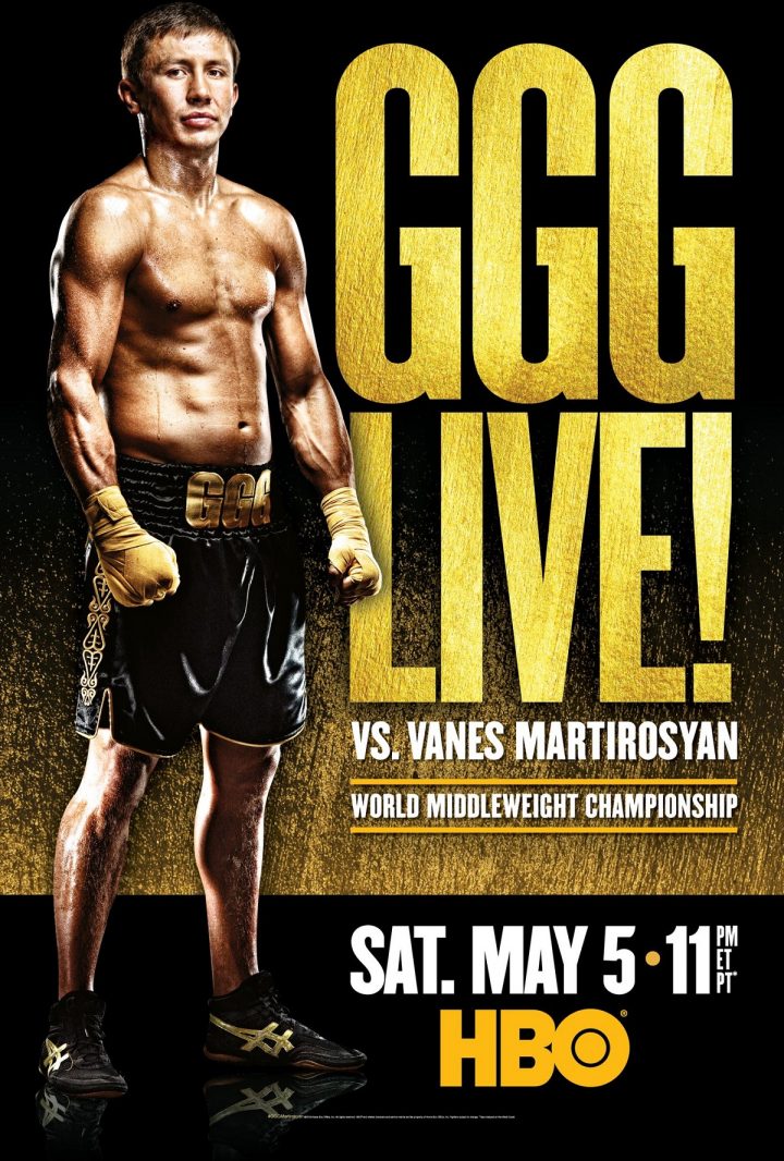 Image: GGG hogs HBO poster, Martirosyan not shown
