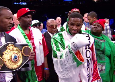 Image: Broner pulling the race card