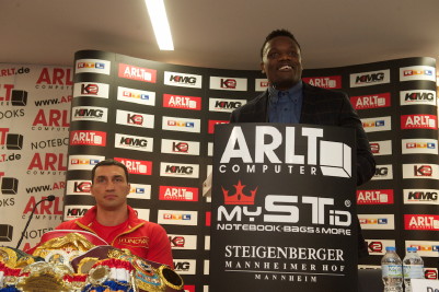 Image: Chisora shows no respect for Wladimir at press conference
