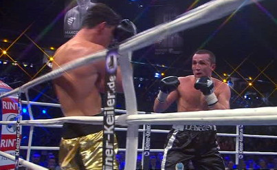 Image: Huck decisions Lebedev, but looks more like a loser