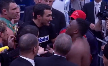Image: Wladimir embarrassed by Chisora and Haye's behavior