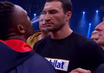 Image: Should Wladimir have slugged Chisora when he spit in his face?