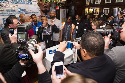 Zab Judah addresses media