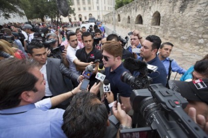 Canelo with media