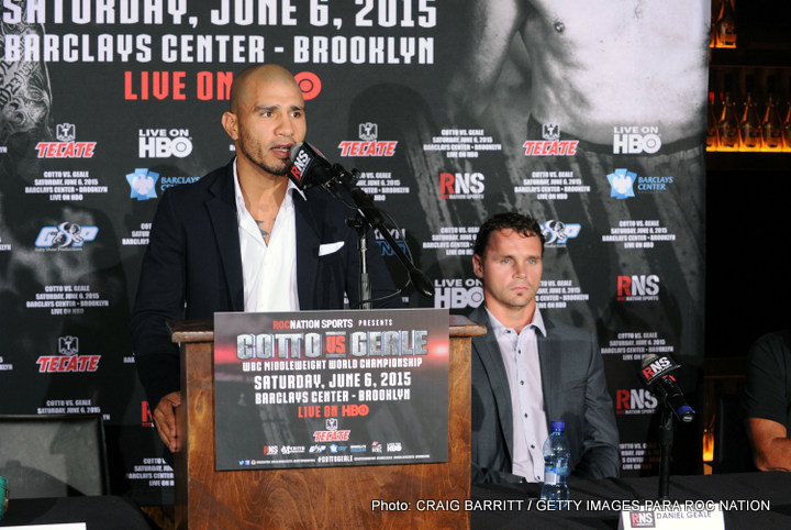 Image: Cotto could be out-weighed by 15lbs by Geale on June 6th