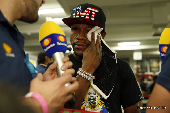 Floyd Mayweather Work Out for the Press