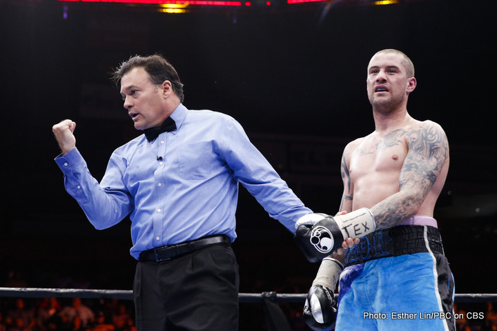 Image: Ricky Burns battles Anthony Crolla on October 7