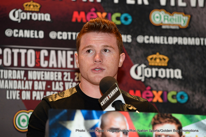 Image: Canelo doesn’t think Cotto has an experience advantage over him