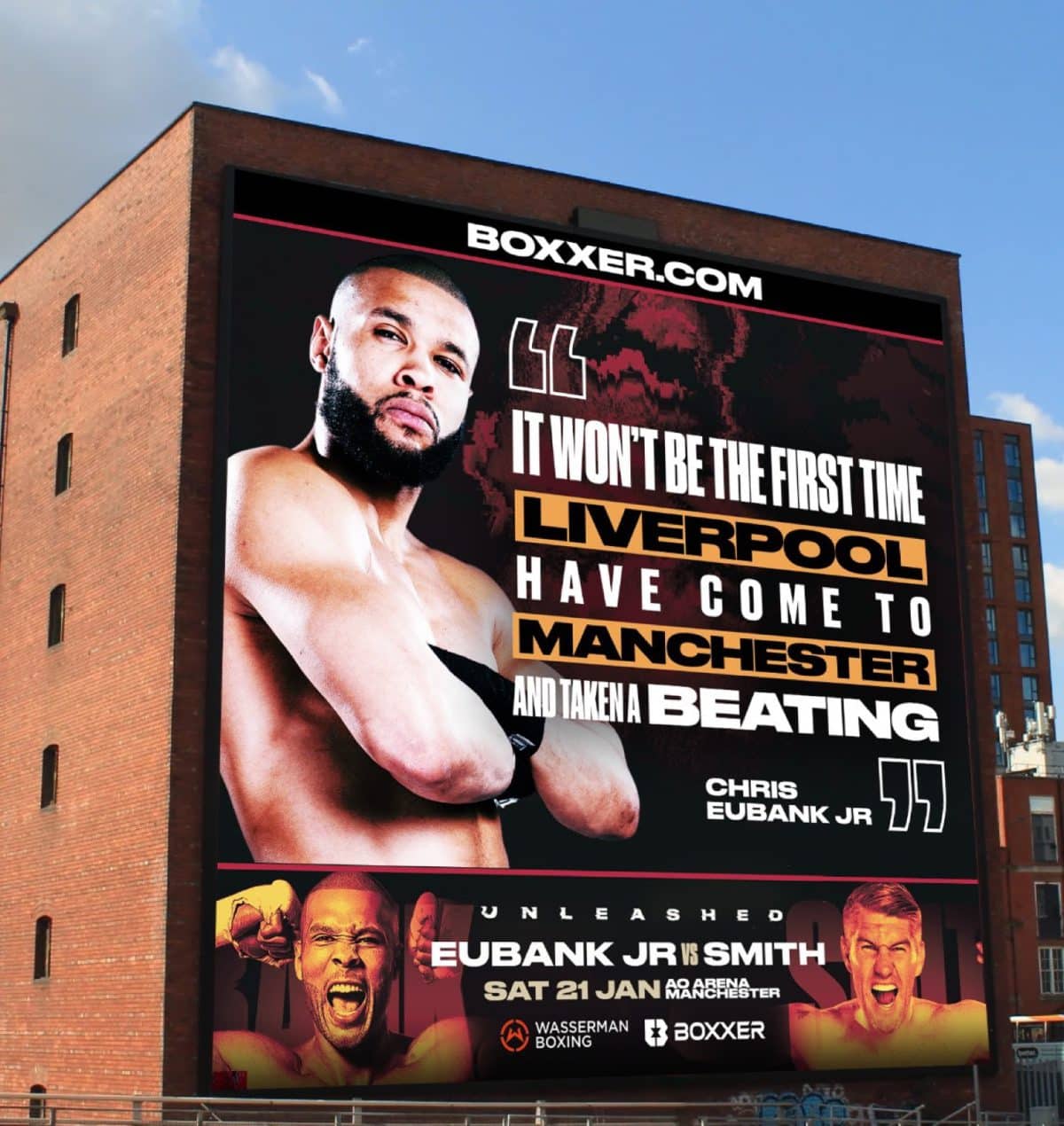 Image: Chris Eubank Jr goads Liam Smith with billboard message in Manchester