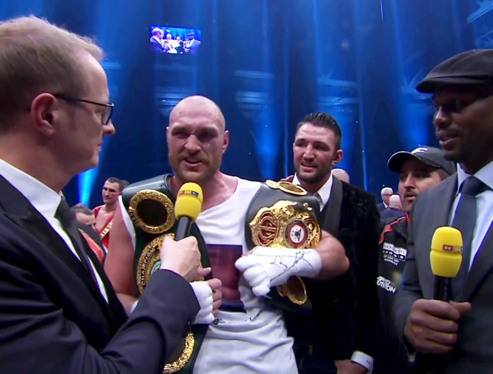 Image: Tyson Fury crowing about still being Ring champion