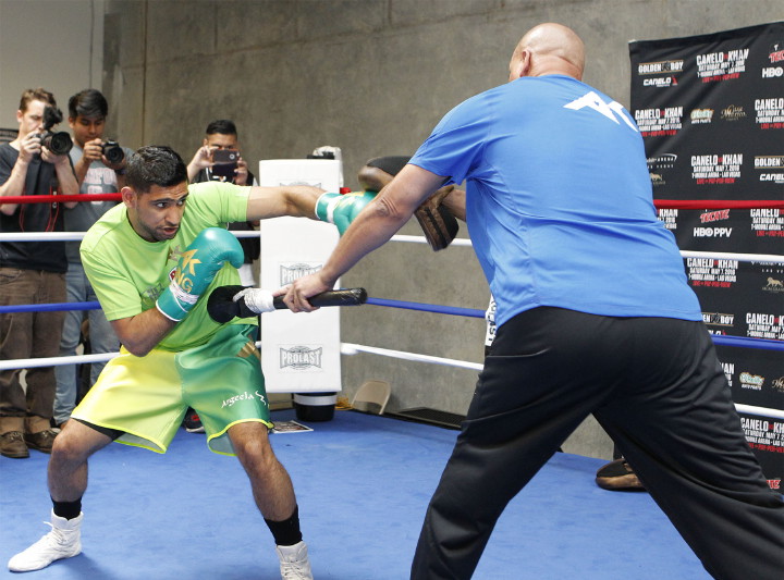 Image: Khan plans on giving Canelo a boxing lesson