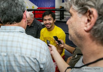 Photo: Manny Pacquiao vs Jessie Vargas Livestream - Weigh-In Image: Manny Pacquiao vs Jessie Vargas Livestream - Weigh-In