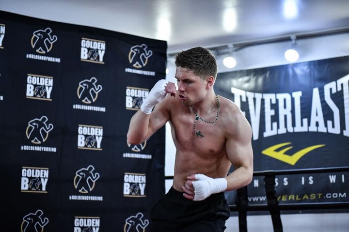 Image: Jason Quigley media workout for Glen Tapia fight