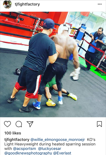 Image: Monroe Jr KO'ing Light-heavyweights In Saunders Training Camp?
