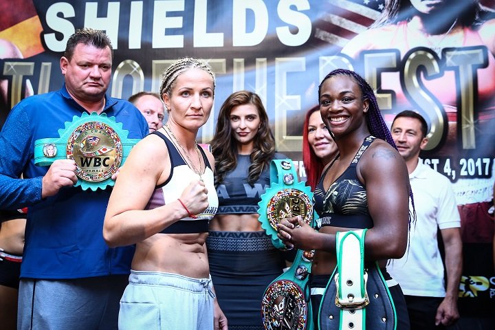 Image: Nikki Adler vs. Claressa Shields final weights, quotes