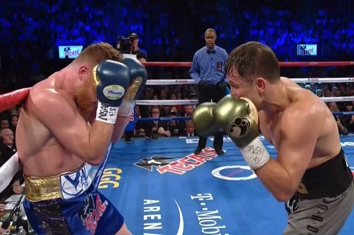 Image: Andre Ward leaning in Canelo’s direction for GGG rematch