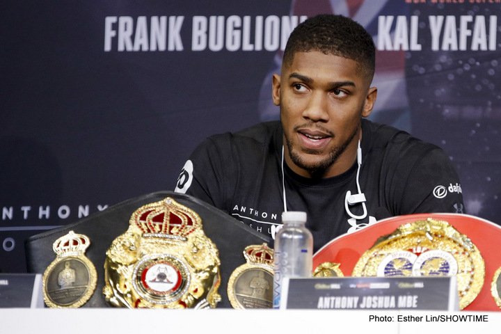 Image: Joshua chomping at the bit to fight Parker